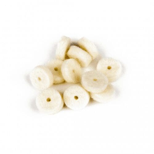 FENDER White Strap Button Felt Washers (12 pack)